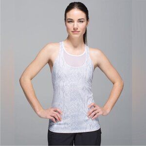 Lululemon Mesh With Me Tank in Desert Snake White Silver Fox White
